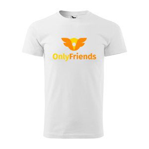 Tričko s potiskem Only Friends - bílé 2XL