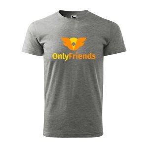 Tričko s potiskem Only Friends - šedé M