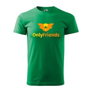 Tričko s potiskem Only Friends - zelené M