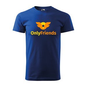 Tričko s potiskem Only Friends - modré 4XL