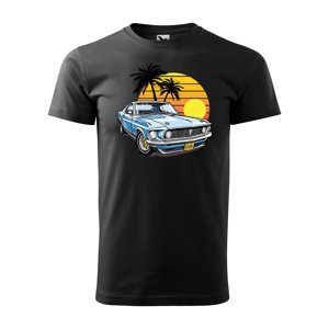 Tričko s potiskem Car Sunshine - černé 2XL