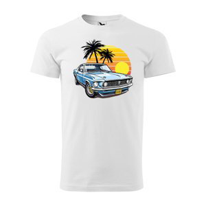 Tričko s potiskem Car Sunshine - bílé L