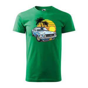 Tričko s potiskem Car Sunshine - zelené S