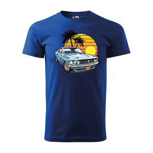 Tričko s potiskem Car Sunshine - modré L