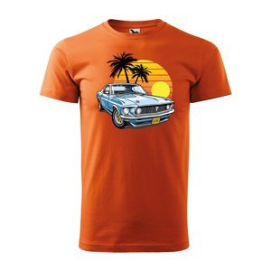 Tričko s potiskem Car Sunshine - oranžové S