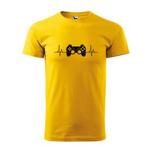 Tričko s potiskem Ovladač - žluté M