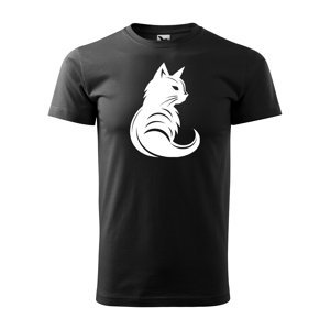 Tričko s potiskem Kočka - černé XL
