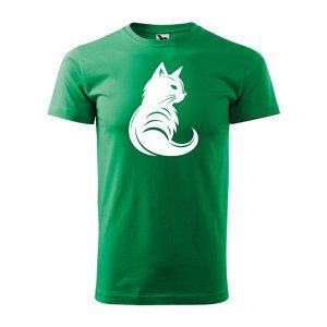 Tričko s potiskem Kočka - zelené 2XL