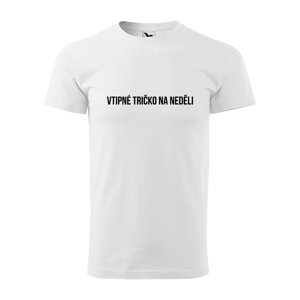 Tričko s potiskem Vtipné tričko na neděli - bílé S