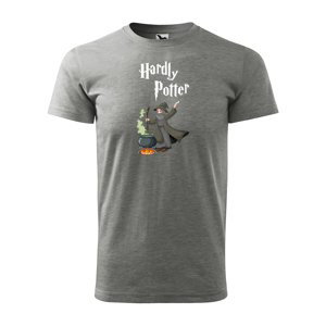 Tričko s potiskem Hardly Potter - šedé 4XL