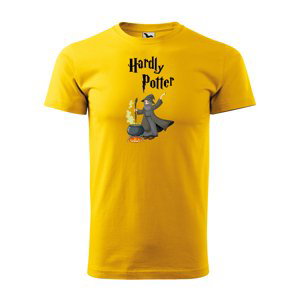 Tričko s potiskem Hardly Potter - žluté 3XL