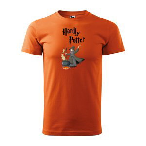 Tričko s potiskem Hardly Potter - oranžové 2XL