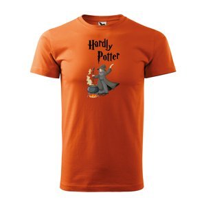 Tričko s potiskem Hardly Potter - oranžové 5XL