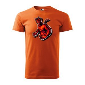 Tričko s potiskem Devil - oranžové S