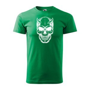 Tričko s potiskem Skull 1 - zelené L
