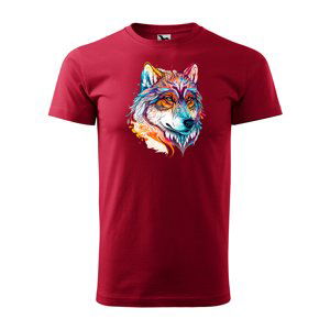 Tričko s potiskem Wolf paint 2 - červené L