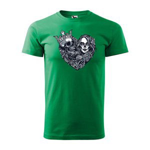 Tričko s potiskem Dead Heart - zelené 2XL