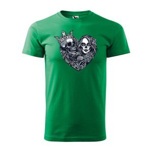 Tričko s potiskem Dead Heart - zelené 5XL
