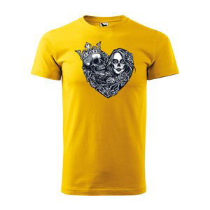 Tričko s potiskem Dead Heart - žluté 3XL