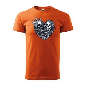 Tričko s potiskem Dead Heart - oranžové 4XL