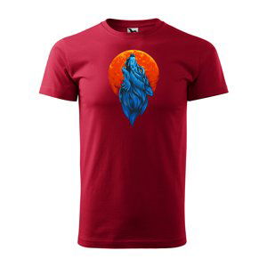 Tričko s potiskem Bloodmoon Wolf - červené XL