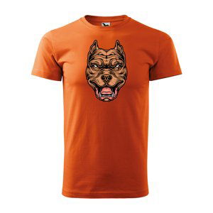 Tričko s potiskem Pitbull Brown - oranžové 3XL