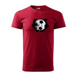Tričko s potiskem Fotbalový míč - červené S