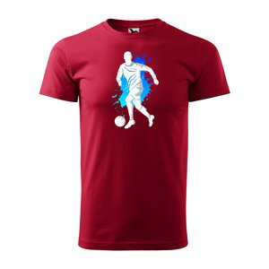 Tričko s potiskem Fotbalista 1 - červené 4XL