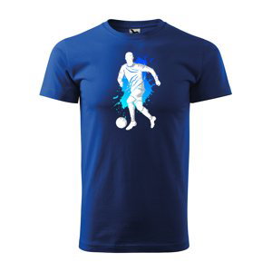 Tričko s potiskem Fotbalista 1 - modré M