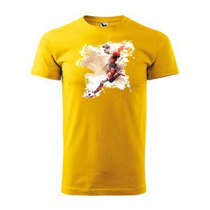 Tričko s potiskem Fotbalista 2 - žluté 5XL