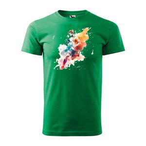 Tričko s potiskem Fotbalista 3 - zelené M