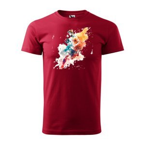 Tričko s potiskem Fotbalista 3 - červené 5XL