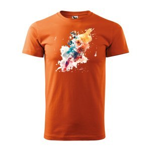 Tričko s potiskem Fotbalista 3 - oranžové 3XL