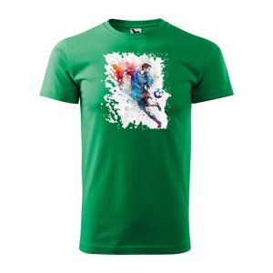 Tričko s potiskem Fotbalista 4 - zelené 2XL