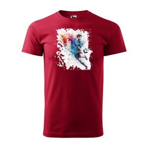Tričko s potiskem Fotbalista 4 - červené XL
