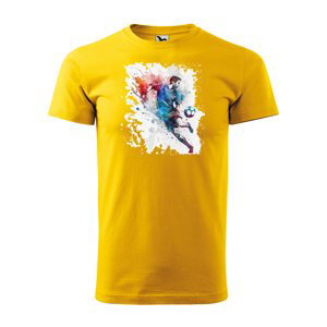 Tričko s potiskem Fotbalista 4 - žluté XL