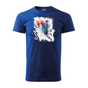 Tričko s potiskem Fotbalista 4 - modré L