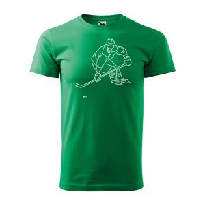 Tričko s potiskem Hokejista 1 - zelené S