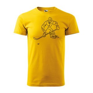 Tričko s potiskem Hokejista 1 - žluté XL