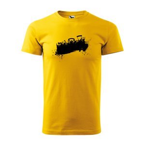 Tričko s potiskem Fanoušci - žluté M