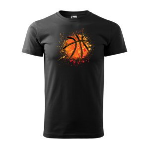 Tričko s potiskem Basketball paint - černé 5XL