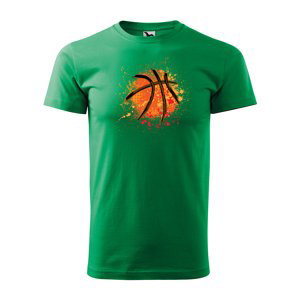 Tričko s potiskem Basketball paint - zelené 4XL