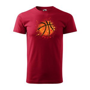 Tričko s potiskem Basketball paint - červené XL