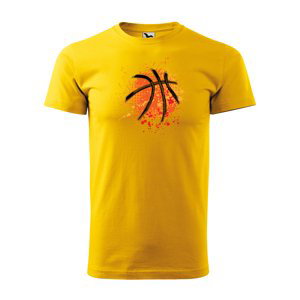 Tričko s potiskem Basketball paint - žluté 4XL