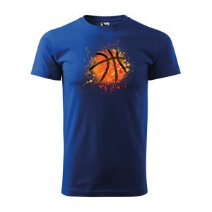 Tričko s potiskem Basketball paint - modré 2XL