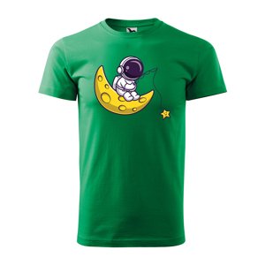 Tričko s potiskem Baby astronaut - zelené 2XL