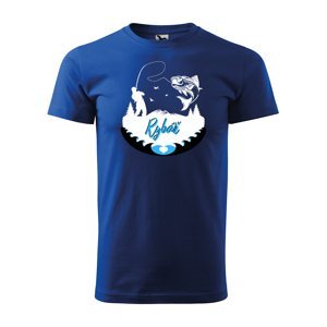 Tričko s potiskem Rybář 2 - modré L