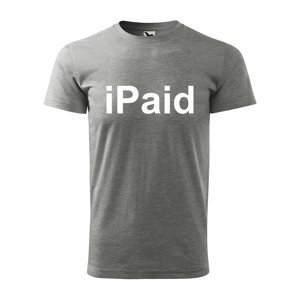 Tričko s potiskem iPaid - šedé S