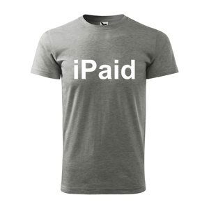 Tričko s potiskem iPaid - šedé M