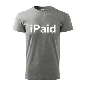 Tričko s potiskem iPaid - šedé 3XL